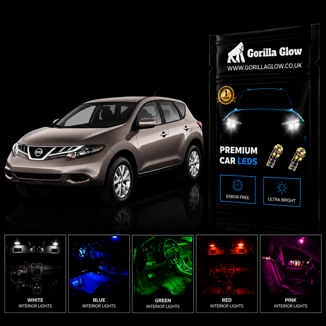 Nissan Murano 2003-2007 Full Interior LED Kit