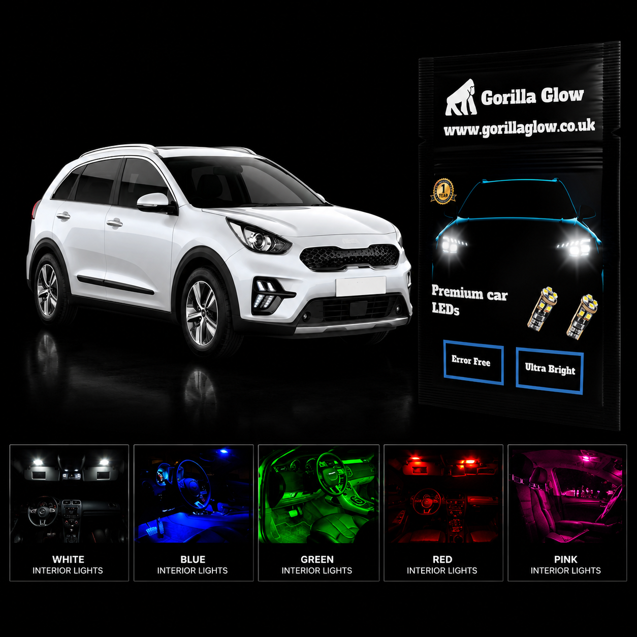 Kia Niro Full Interior LED Kit