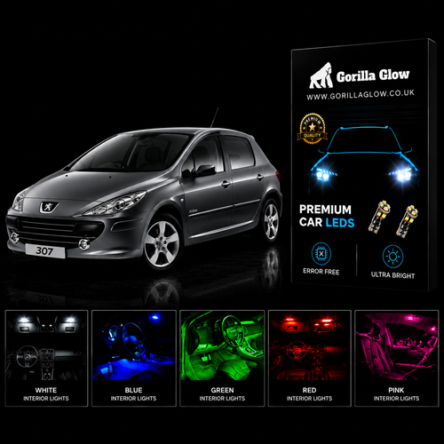 Peugeot 307 Full White Interior LED Kit