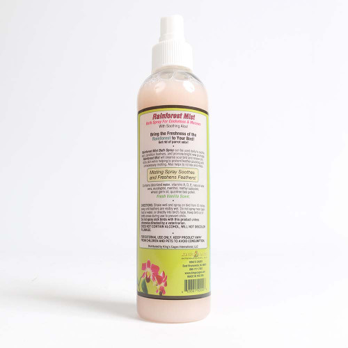 Rainforest Mist Bathing Spray for Cockatoos and Macaws 8oz 1