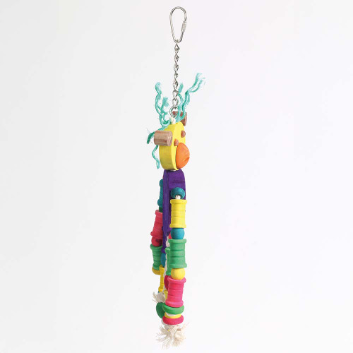 Cheeky Chimp Wood and Rope Parrot Toy 4