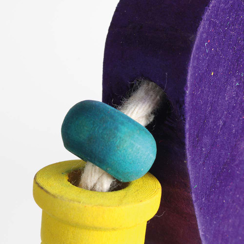 Cheeky Chimp Wood and Rope Parrot Toy 5
