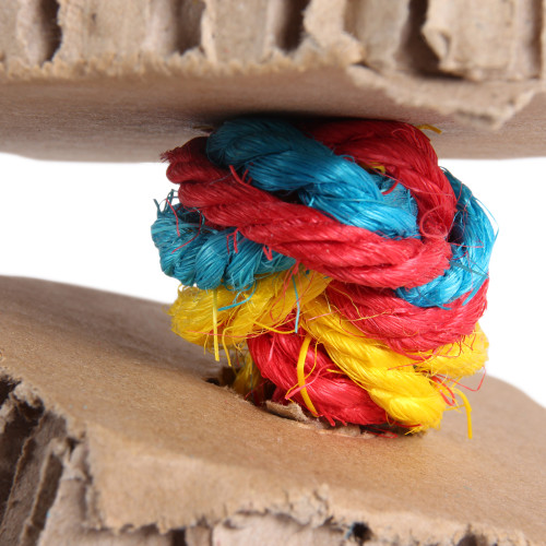 Blocks & Knots Chunky Cardboard Parrot Toy - Small 2