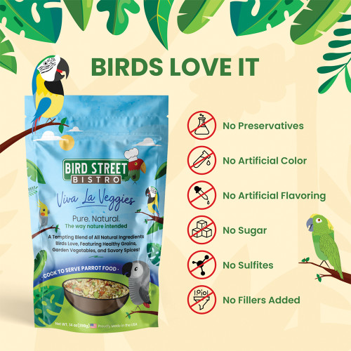 Bird Street Bistro Viva La Veggies 14oz Parrot Food 5