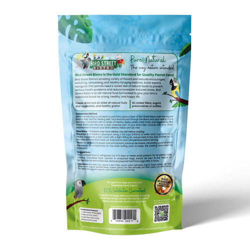 Bird Street Bistro Hearty Veggies Parrot Food 12oz