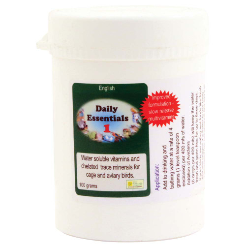 Daily Essentials 1 Soluble Multi-Vitamins for Parrots 100g