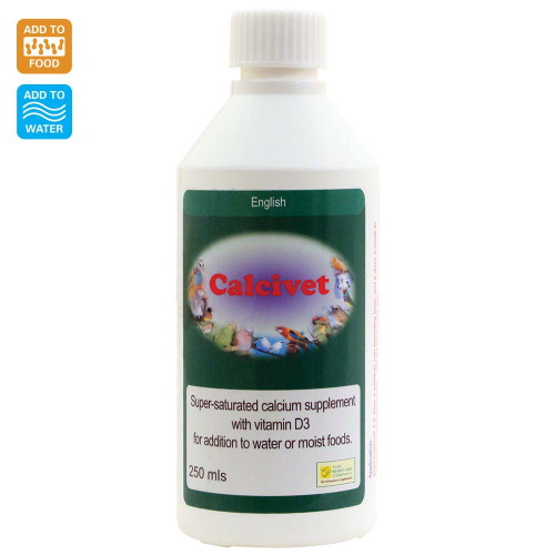 Calcivet 250ml Liquid Calcium and D3 Bird Supplement