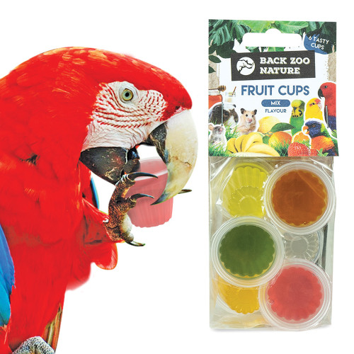 Packs of 6 Assorted Jelly Cups Parrot Treats Case of 20