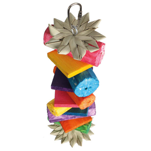 Sola Balsa Wood Rainbow Stacker Parrot Toy