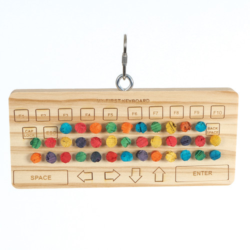Keyboard Chewable Wood and Cork Parrot Toy