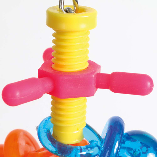 Nuts, Bolts & Binkies Puzzle Parrot Toy - Large 4