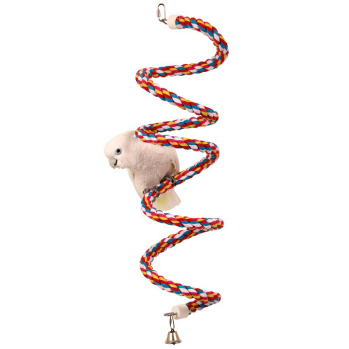 Parrot Boing - Cotton Spiral Bouncing Perch - Large