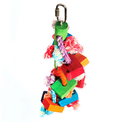 Jumbo Fun Wood and Rope Parrot Toy 1