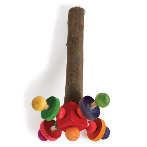 Wooden Twirler Perch Spinning Parrot Toy