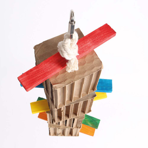 Shredding Tower Honeycomb Cardboard Parrot Toy - Large