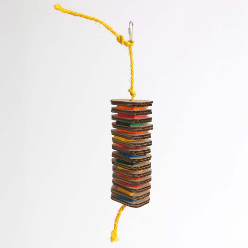 Stacks of Shredding Medium Wood & Cardboard Parrot Toy