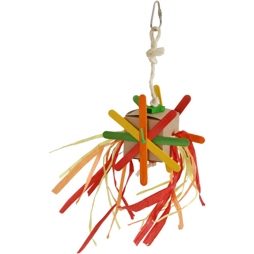 Shred & Spin Box - Chewable Foraging Parrot Toy