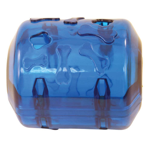 Chase n Chomp Seek-It Rolling Barrel of Fun Dog Toy