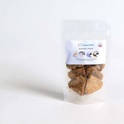 Parrot Cafe Elderberry Hearts Parrot Treats - 100g 1