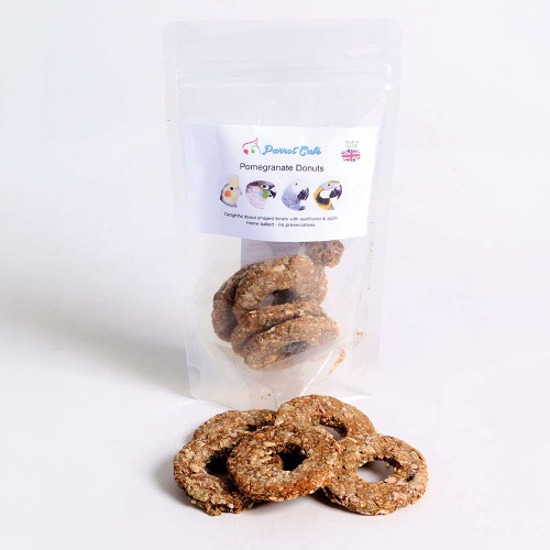 Parrot Cafe Pomegranate Donut Parrot Treats - 100g 7