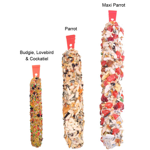 Vitapol Maxi Parrot Sticks Twinpack - Mixed Fruit