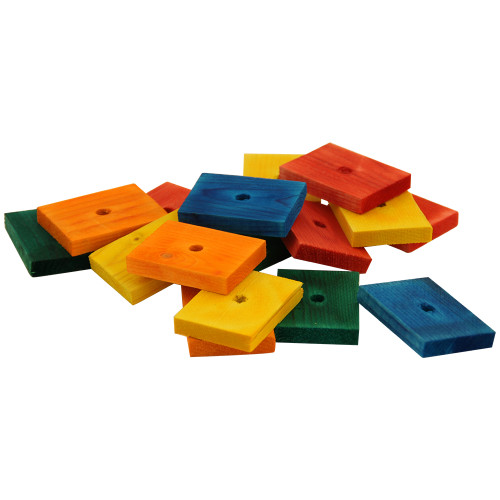 Coloured Wood Slats Medium - Parrot Toy Parts - Pack of 18