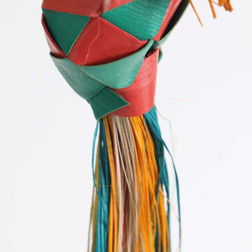 Caterpillar Woven Palm Leaf Parrot Toy Medium 2