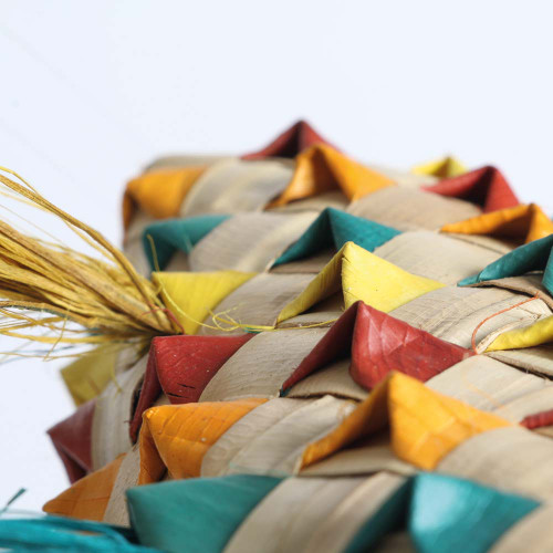 Coloured Pinata Spiked Palm Leaf Shredding Parrot Toy Medium 4