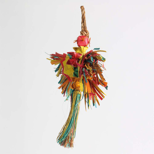 Dragonfly Natural Woven Palm Leaf Parrot Toy Small 1