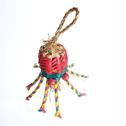 Kraken Natural Woven Palm Leaf Parrot Toy Medium 3