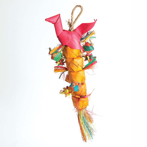 Bird Tower Woven Palm Leaf Parrot Toy - Medium 3