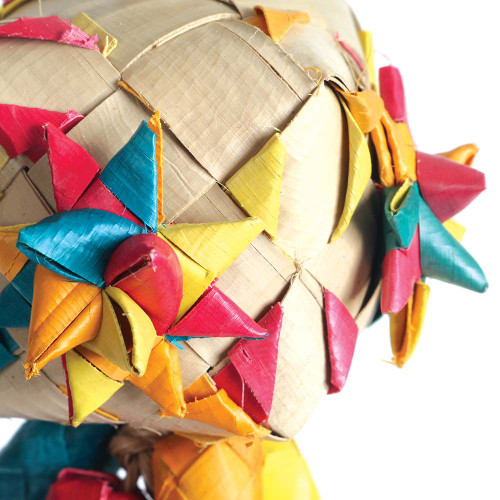 Firecracker Woven Palm Leaf Parrot Toy - Small 3