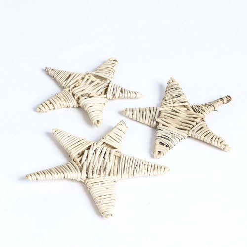 Pack of 3 Large Woven Vine Stars Parrot Toy Making Parts