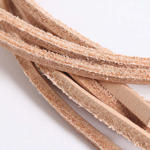 Pack of 6 Leather Strips Parrot Toy Making Part - 45cm x 5mm