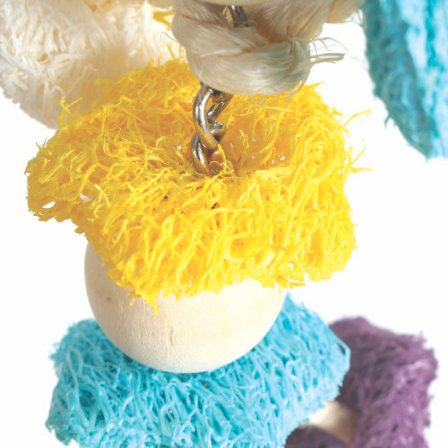 Mini Loofah Loving Parrot Toy