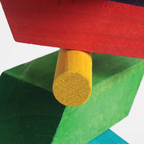 Chomp Tower Block Chunky Wood Parrot Toy
