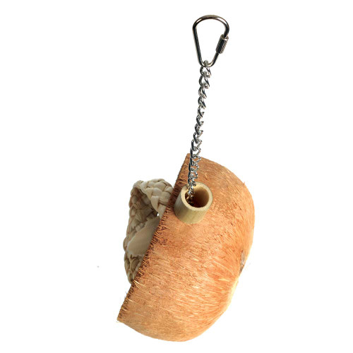 Coconut Crazy Chew and Preen Parrot Toy