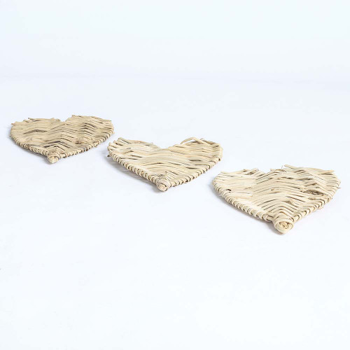 Pack of 3 Large Woven Vine Hearts Parrot Toy Making Parts