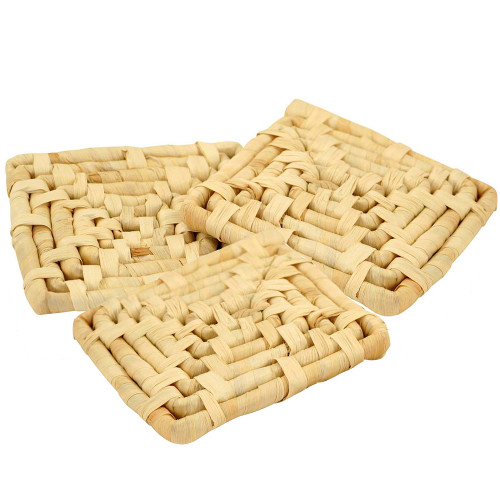 Natural Maize Mat Chewable Toy for Parrots Pack of 3