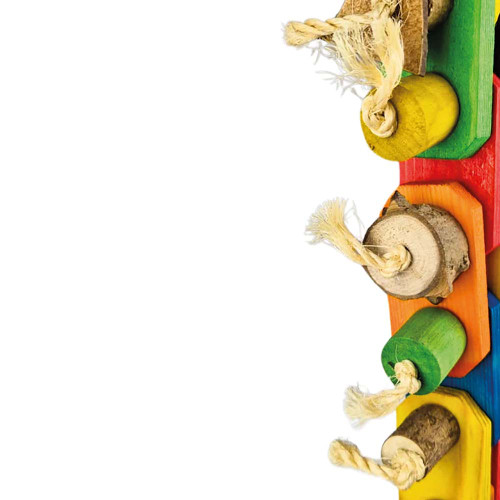 Pepper Wood Slice Wiggle Tower Parrot Toy