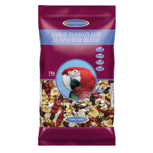 Johnston and Jeff Low Sunflower Diet for Large Parrots 2kg