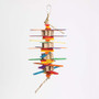 Coloured Bamboo Sticks Stacker Parrot Toy Medium