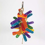 Coloured Bamboo Sticks Stacker Parrot Toy Medium 2