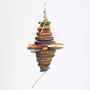 Coloured Bamboo Sticks Cardboard Stacker Parrot Toy