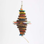 Coloured Bamboo Sticks Cardboard Stacker Parrot Toy 1