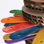 Coloured Bamboo Sticks Cardboard Stacker Parrot Toy 2