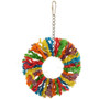 Rainbow Sisal Ring Rope Parrot Toy 1