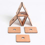2" Leather Square Parrot Toy Making Part - Pack of 12