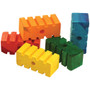 Coloured Chunky Groovy Blocks - Parrot Toy Parts - Pack of 7