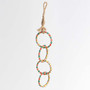Four Ring Chain Woven Palm Leaf Parrot Toy Medium